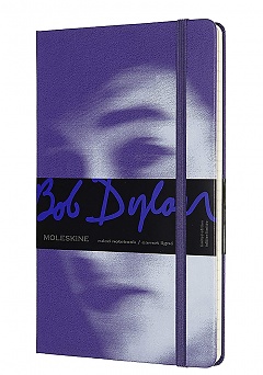 Notatnik Moleskine Bob Dylan L (duży 13x21) w Linie Fioletowy Twarda oprawa (Moleskine Bob Dylan Limited Edition Notebook Ruled Large Blue Hard Cover) - 8053853600523