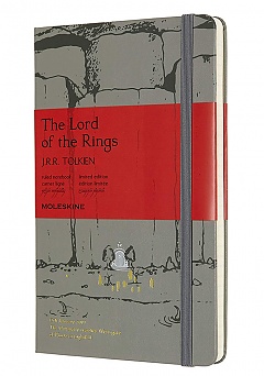 Notatnik Moleskine Władca Pierścieni Jaskinie Morii L (kieszonkowy 13x21) w Linię Szary Twarda oprawa (Moleskine Lord Of The Rings Moria Ruled Notebook Large Hard Cover)