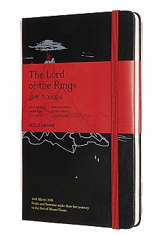 Notatnik Moleskine Władca Pierścieni Góra Przeznaczenia L (duży 13x21) w Linię Czarny Twarda oprawa (Moleskine Lord Of The Rings Mount Doom Ruled Notebook Large Hard Cover)