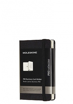 Etui na wizytówki Moleskine PRO XXS (6,5x10,5 cm) Czarne (Moleskine PRO Business Cards Per Pocket Hard Cover Black XXS) - 8058647620305