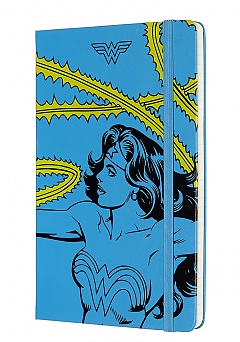 Notatnik Moleskine Wonder Woman L (duży 13x21) w Linie Niebieski Twarda oprawa (Moleskine Wonder Woman Limited Edition Notebook Ruled Blue Large Hard Cover) - 8053853600509