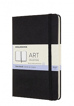 Szkicownik Moleskine Art Sketchbook średni M (11,5x18 cm) Czarny Twarda oprawa (Moleskine Art Sketchbook Medium Black Hard Cover) - 8053853603098
