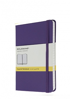 Notatnik Moleskine P kieszonkowy (9x14cm) w Kratkę Fioletowy Twarda oprawa (Moleskine Squared Notebook Pocket Hard Violet) -  9788866136439