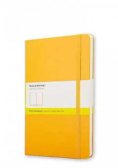 Notatnik Moleskine P kieszonkowy (9x14 cm) Czysty Pomarańczowo-Żółty Twarda oprawa (Moleskine Plain Notebook Pocket Hard Orange Yellow) - 9788866136354