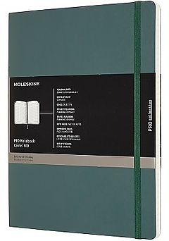 Notatnik Profesjonalny Moleskine PRO XL extra duży (19x25 cm) Zielony Las Miękka oprawa (Moleskine PRO Notebook Forest Green Extra Large Soft Cover) - 8058647620848