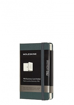 Etui na wizytówki Moleskine XS (7,3x11,1 cm) Zielony Las (Moleskine Business Cards Per Pocket Hard Cover Forest Green XS)