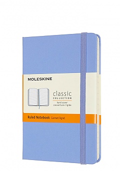Notatnik Moleskine P kieszonkowy (9x14 cm) w Linie Niebieska Hortensja Twarda oprawa (Moleskine Ruled Notebook Pocket Hard Hydrangea Blue) - 8056420850796