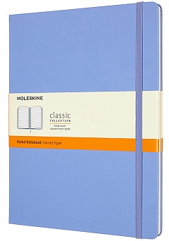 Notatnik Moleskine XL ekstra duży (19x25 cm) w Linie Niebieska Hortensja Twarda oprawa (Moleskine Ruled Notebook Extra Large Hard Hydrangea Blue) - 8056420850833