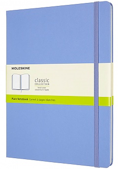 Notatnik Moleskine XL ekstra duży (19x25 cm) Czysty Niebieska Hortensja Twarda oprawa (Moleskine Plain Notebook Extra Large Hard Hydrangea Blue) - 8056420850840