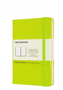 Notatnik Moleskine P kieszonkowy (9x14cm) Czysty Limonka Twarda oprawa (Moleskine Plain Notebook Pocket Hard Lemon Green) - 8056420850864
