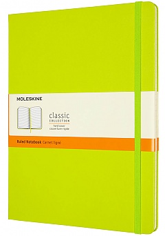 Notatnik Moleskine XL ekstra duży (19x25 cm) w Linie Limonka Twarda oprawa (Moleskine Ruled Notebook Extra Large Hard Lemon Green) - 8056420850895