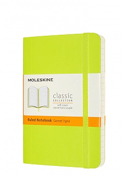 Notatnik Moleskine P kieszonkowy (9x14cm) w Linie Limonka Miękka oprawa (Moleskine Ruled Notebook Pocket Soft Lemon Green) - 8056420850970
