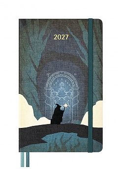 Kalendarz Moleskine 2027 12M Władca Pierścieni Gandalf i Wrota Morii rozmiar L (duży 13x21 cm) Tygodniowy Twarda oprawa (Moleskine Limited Edition Lord of the Rings Gandalf and Gate of Moria Weekly Notebook/Planner 2027 Large Hard Cover) - 8056999279134