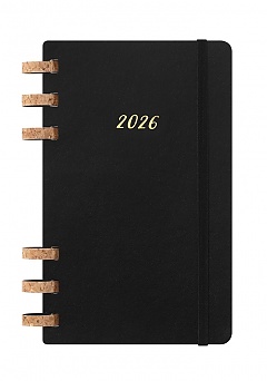 Kalendarz Moleskine 2026 12M rozmiar L (duży 13x21 cm) na Spirali Tygodniowy i Miesięczny Czarny Miękka oprawa (Moleskine Weekly and Monthly Planner 2026 Large Remake Midnight Soft Cover) - 8056999276478