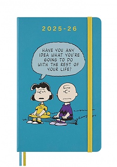 Kalendarz Moleskine 2025-2026 18-miesięczny Peanuts Charlie&Lucy duży L (13x21 cm) Tygodniowy Niebieski Twarda oprawa (Moleskine Limited Edition Le Peanuts Cahrlie&Lucy 18 Month 2025-2026 Weekly Planner Large Hard Cover) - 8056999277130