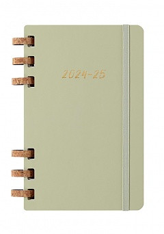 Kalendarz Moleskine 2024-2025 Akademicki (od lipca do czerwca) rozmiar L (13x21 cm) na Spirali Tygodniowy i Miesięczny Zielony Kiwi Twarda oprawa (Moleskine Academic Spiral Weekly and Monthly Planner 2024-2025 Large Crush Kiwi) - 8056999271480