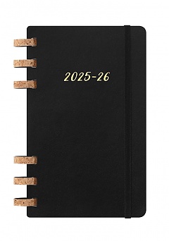 Kalendarz Moleskine 2025-2026 Akademicki (od lipca do czerwca) rozmiar L (13x21 cm) na Spirali Tygodniowy i Miesięczny Czarny Miękka oprawa (Moleskine Academic Spiral Weekly and Monthly Planner 2025-2026 Extra Large Black) - 8056999276492