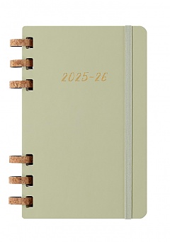 Kalendarz Moleskine 2025-2026 Akademicki (od lipca do czerwca) rozmiar L (13x21 cm) na Spirali Tygodniowy i Miesięczny Zielony Kiwi Twarda oprawa (Moleskine Academic Spiral Weekly and Monthly Planner 2025-2026 Large Crush Kiwi) - 8056999276508