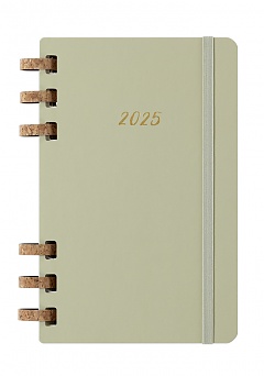 Kalendarz Moleskine 2025 12M rozmiar L (duży 13x21 cm) na Spirali Tygodniowy i Miesięczny Zielony Kiwi Twarda oprawa (Moleskine Weekly and Monthly Planner 2025 Large Crush Kiwi) - 8056999271510