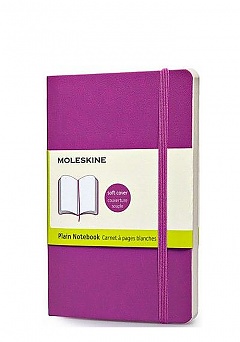 Notatnik Moleskine P kieszonkowy (9x14 cm) Czysty Fioletowy Orchidea Miękka oprawa (Moleskine Notebook Pocket Purple Orchid Soft Cover) - 9788867323609