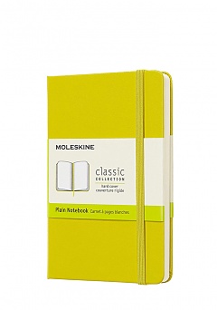 Notatnik Moleskine P kieszonkowy (9x14 cm) Czysty Żółty Mlecz Twarda oprawa (Moleskine Plain Notebook Pocket Dandelion Yellow Hard Cover) - 8058341715307