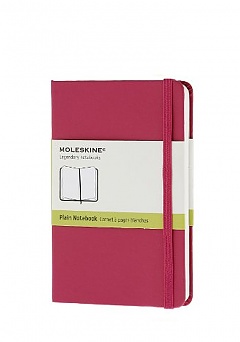 Notatnik Moleskine P kieszonkowy (9x14cm) Czysty Magenta Ciemny Róż Twarda oprawa (Moleskine Plain Notebook Pocket Magenta Hard Cover) - 9788866136415