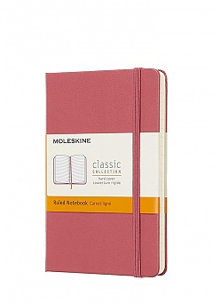 Notatnik Moleskine P kieszonkowy (9x14cm) w Linie Różowy Twarda oprawa (Moleskine Plain Notebook Pocket Daisy Pink Hard Cover) - 8058341715277