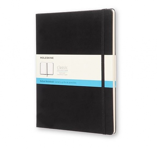 Notatnik Moleskine XL ekstra duży (19x25 cm) w Kropki Czarny Twarda oprawa (Moleskine Dotted Notebook Extra Large Hard Black) - 8051272892727