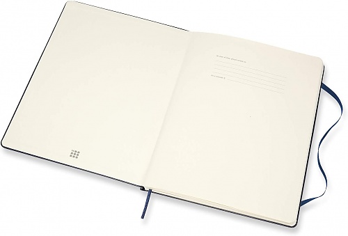 Kalendarz Moleskine 2021-2022 18-miesięczny rozmiar XL (bardzo duży 19x25 cm) Tygodniowy Niebieski Ciemny/ Szafirowy Twarda oprawa (Moleskine Weekly Notebook Planner 2021/22 Extra Large Hard Sapphire Blue Cover) - 8056420856293