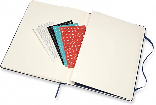 Kalendarz Moleskine 2021-2022 18-miesięczny rozmiar XL (bardzo duży 19x25 cm) Tygodniowy Niebieski Ciemny/ Szafirowy Twarda oprawa (Moleskine Weekly Notebook Planner 2021/22 Extra Large Hard Sapphire Blue Cover) - 8056420856293