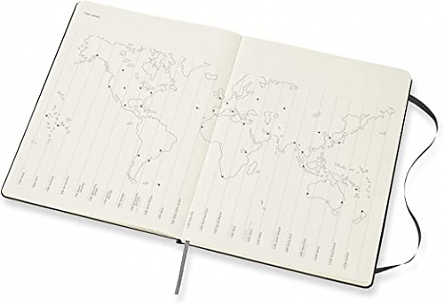 Kalendarz Moleskine 2021-2022 18-miesięczny rozmiar XL (bardzo duży 19x25 cm) Tygodniowy Czarny Twarda oprawa (Moleskine Weekly Notebook Diary/Planner 2021/22 Extra Large Hard Black Cover) - 8056420856231