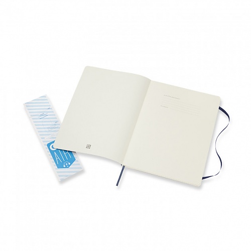 Notatnik Moleskine XL ekstra duży (19x25 cm) w Kratkę Szafirowy / Granatowy Miękka oprawa (Moleskine Sqaured Notebook Large Soft Sapphire Blue) - 8058341715604