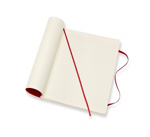 Notatnik Moleskine XL ekstra duży (19x25 cm) w Linie Czerwony / Szkarłatny Miękka oprawa (Moleskine Ruled Notebook Extra Large Soft Scarlet Red) - 8055002854672