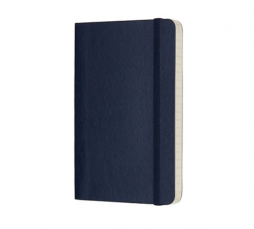 Notatnik Moleskine P Kieszonkowy (9x14 cm) w Linie Szafirowy/Granatowy Miękka oprawa (Moleskine Ruled Notebook Pocket Soft Sapphire Blue) - 8055002854719