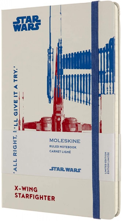 Notes Moleskine Star Wars L duży (13x21 cm) w Linie Czarny X-Wing Twarda oprawa (Moleskine Star Wars  X -Wing Limited Edition Ruled Large Hard Cover) - 8053853603753