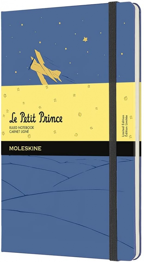 Notatnik Moleskine Mały Książę L (duży 13x21) w Linie, Niebieski Twarda oprawa (Moleskine Le Petit Prince Limited Edition Notebook Ruled Large Hard Cover) - 8056420857306
