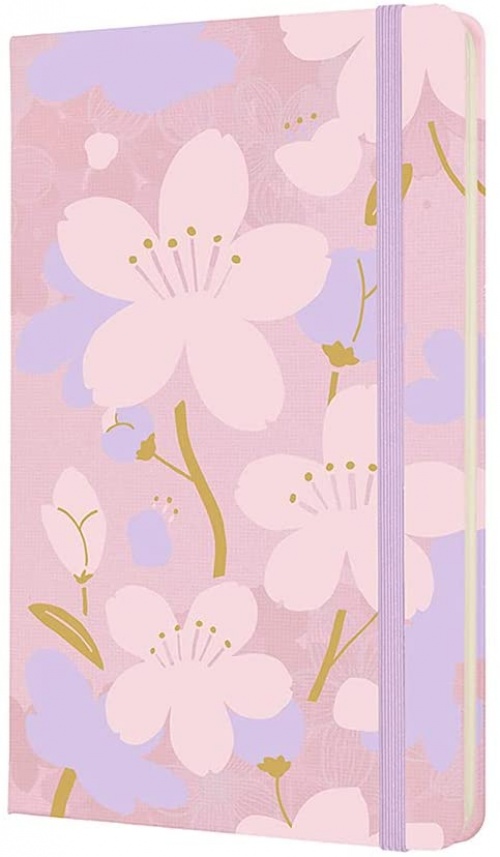 Notatnik Moleskine Sakura L duży (13x21 cm) Gładki Róż z Fioletem Twarda oprawa (Moleskine Sakura Limited Edition Notebook Plain Large Light Pink/Purple Hard Cover) - 8056420857436