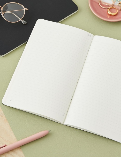 Moleskine Smart Zestaw 2 zeszytów Cashier L duże (13x21cm) w Linie Miękka oprawa Czarne (Moleskine Smart Cashier Large Set of 2 Ruled Journals Black) - 8056420858464