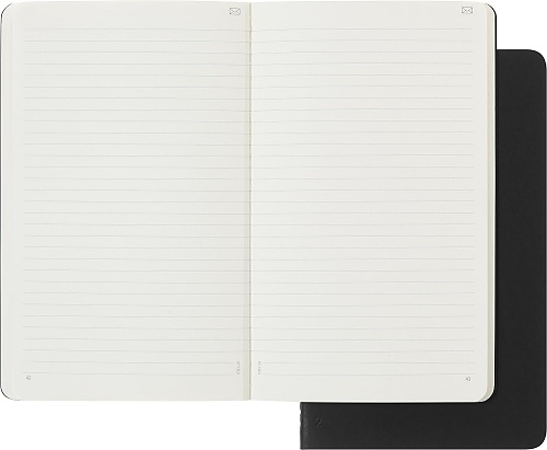 Moleskine Smart Zestaw 2 zeszytów Cashier L duże (13x21cm) w Linie Miękka oprawa Czarne (Moleskine Smart Cashier Large Set of 2 Ruled Journals Black) - 8056420858464