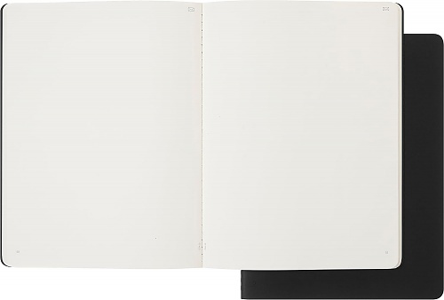 Moleskine Smart Zestaw 2 zeszytów Cashier XL bardzo duże (19x25cm) Czyste Miękka oprawa Czarne (Moleskine Smart Cashier Extra Large Set of 2 Plain Journals Black) - 8056420858525