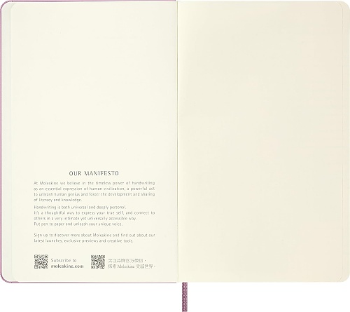 Notatnik Moleskine L duży (13x21cm) Czysty Majestic Pink Twarda oprawa (Moleskine Plain Notebook Large Hard Majestic Pink) - 8056711512730