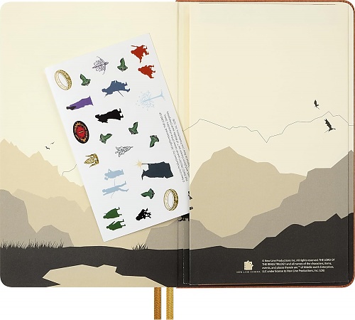 Notatnik Moleskine Władca Pierścieni Frodo i Sam L duży (13x21 cm) w Linię Twarda oprawa (Moleskine Lords Of The Rings Limited Edition Notebook Ruled Large Frodo & Sam Journey Graphic Hard Cover) -8056711512952