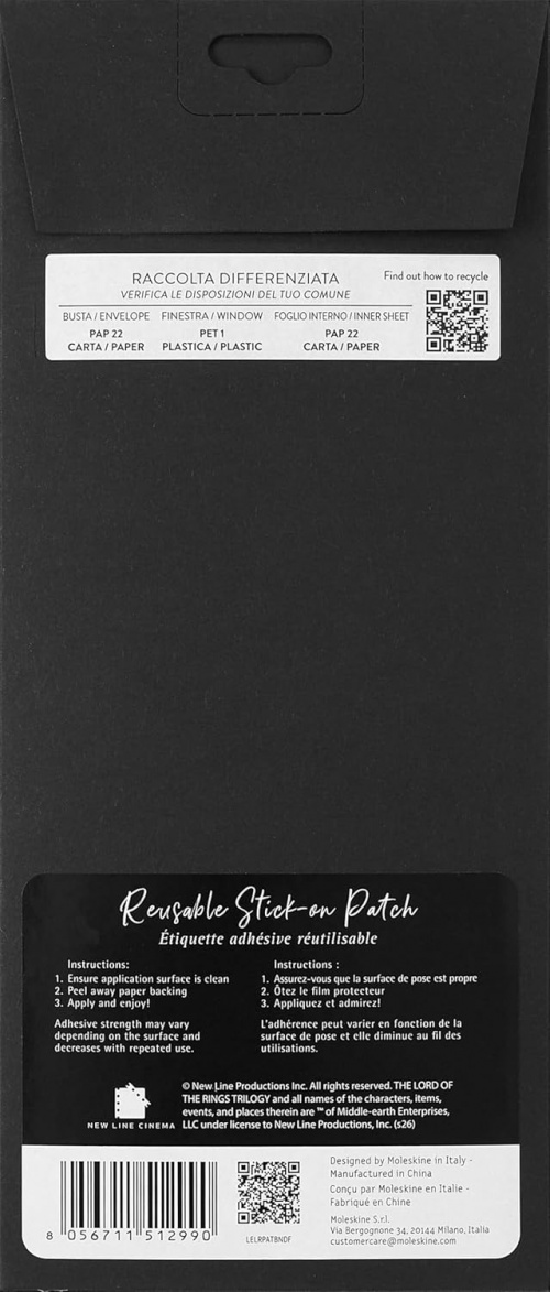 Moleskine Naszywki Władca Pierścieni 3x (Moleskine Limited Edition Lord Of The Rings Patches 3x) -  8056711512990