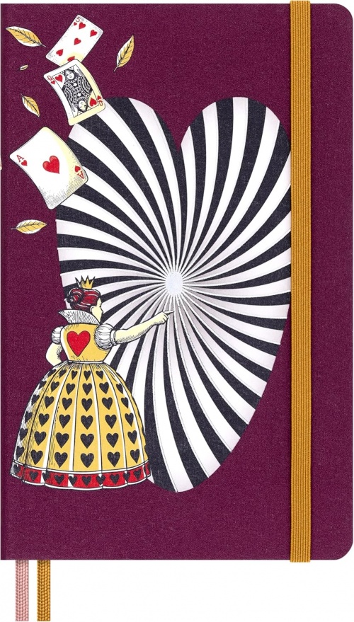 Notatnik Moleskine Alicja w Krainie Czarów L duży (13x21 cm) Gładki Twarda oprawa (Moleskine Alice\'s Adventures in Wonderland Limited Edition Notebook Plain Large Journey Graphic Hard Cover) - 8056711513416