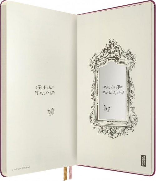 Notatnik Moleskine Alicja w Krainie Czarów L duży (13x21 cm) Gładki Twarda oprawa (Moleskine Alice\'s Adventures in Wonderland Limited Edition Notebook Plain Large Journey Graphic Hard Cover) - 8056711513416