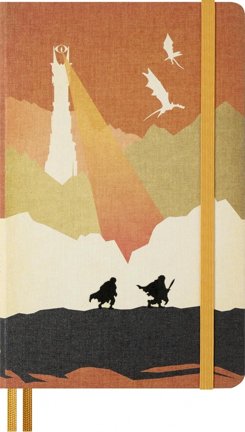 Notatnik Moleskine Władca Pierścieni Frodo i Sam L duży (13x21 cm) Gładki Twarda oprawa (Moleskine Lords Of The Rings Limited Edition Notebook Plain Large Frodo & Sam Journey Graphic Hard Cover) - 8056711513799