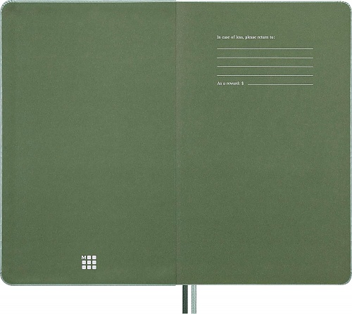 Notatnik Moleskine Rok Węża Wegańska Skóra L duży (13x21 cm) W Linie Szałwiowa Zieleń Miękka oprawa w Prezentowym Pudełku (Moleskine Year of the Snake Limited Edition Precious & Ethical Vegea Notebook in Gift box Soft Cover Large Ruled Sage Green) - 80569