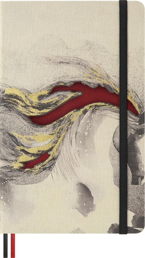 Notatnik Moleskine Rok Konia Kaligrafia L duży (13x21 cm) w Linię Twarda oprawa (Moleskine Year of the Horse Calligraphy Limited Edition Notebook Ruled Large Hard Cover) - 8056999278496