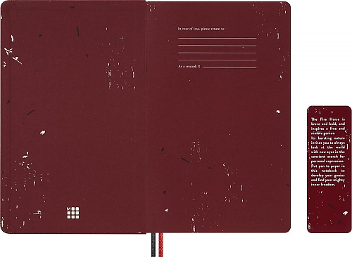 Notatnik Moleskine Rok Konia Woodcut L duży (13x21 cm) w Linię Twarda oprawa (Moleskine Year of the Horse Woodcut Limited Edition Notebook Ruled Large Hard Cover) - 8056999278519