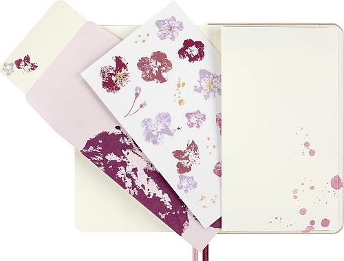 Notatnik Moleskine Sakura P pocket (9x14 cm) w Linie Różowa z Złotymi Akcentami Twarda oprawa (Moleskine Sakura Limited Edition Notebook Ruled Pocket Pink With Gold Accents Hard Cover) - 8056999278564